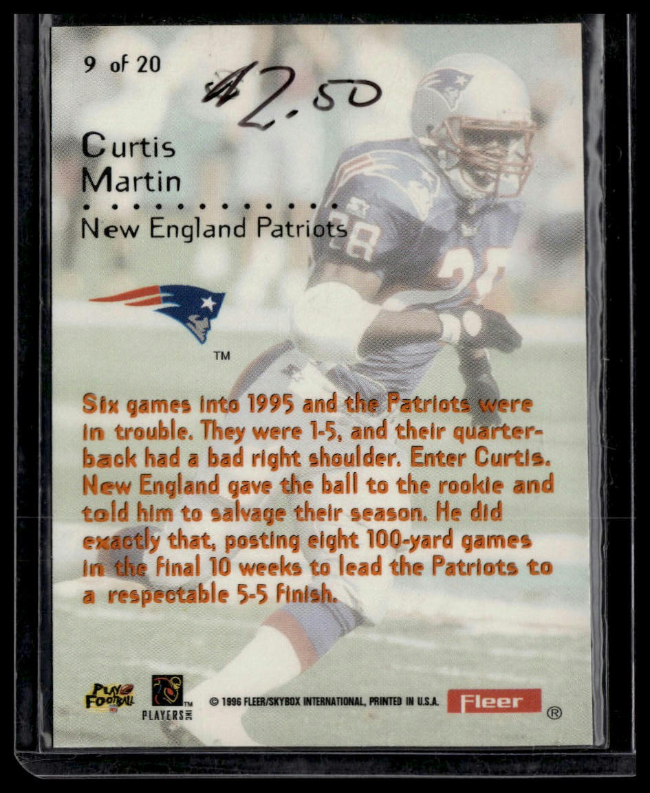 1996 Ultra #9 Curtis Martin Mr. Momentum