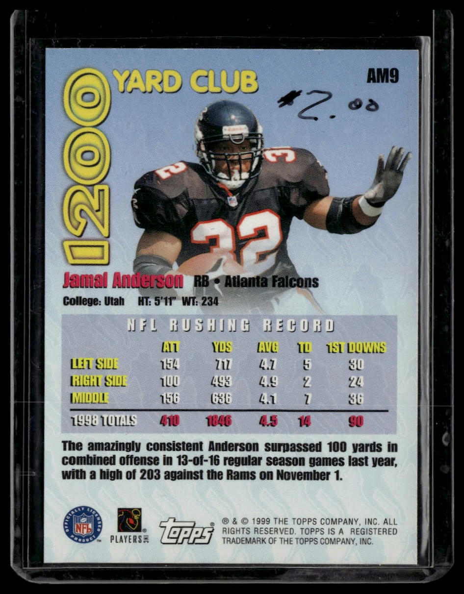 1999 Topps #AM9 Jamal Anderson All Matrix