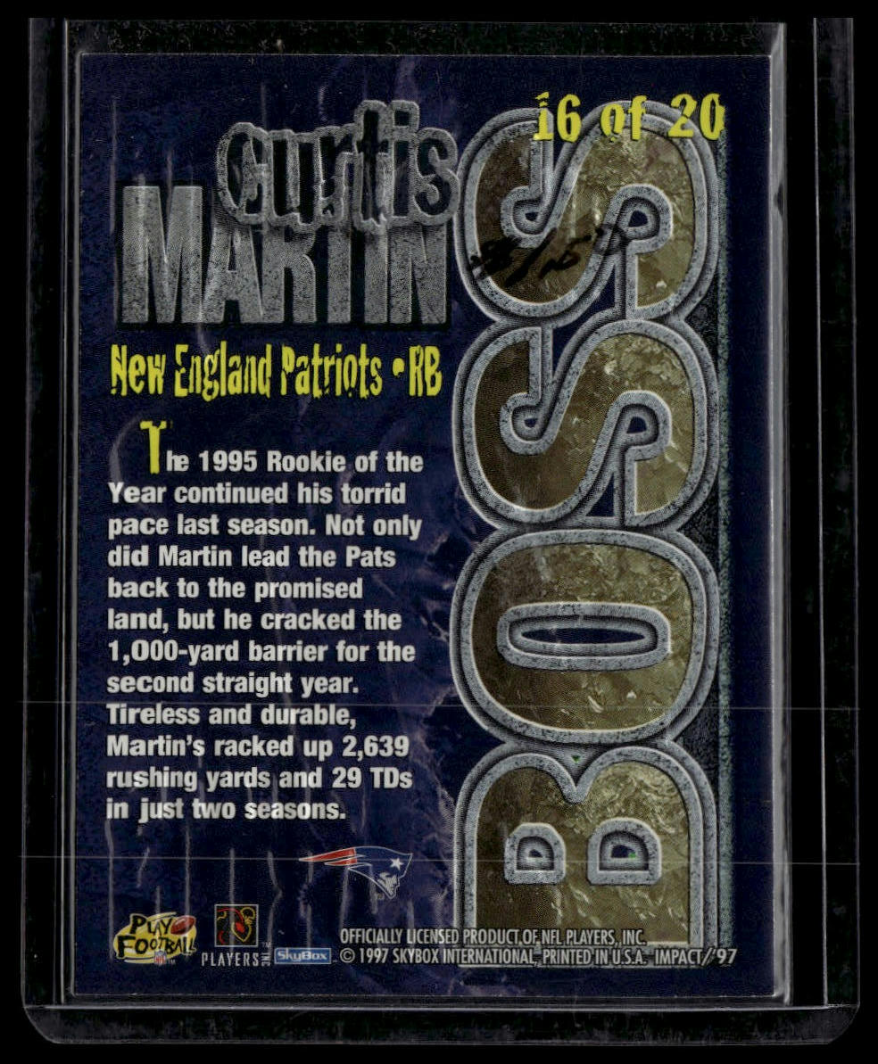 1997 SkyBox Impact #16 Curtis Martin Boss