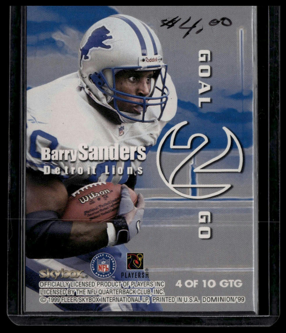 1999 SkyBox Dominion #4 GTG Warrick Dunn / Barry Sanders Goal 2 Go