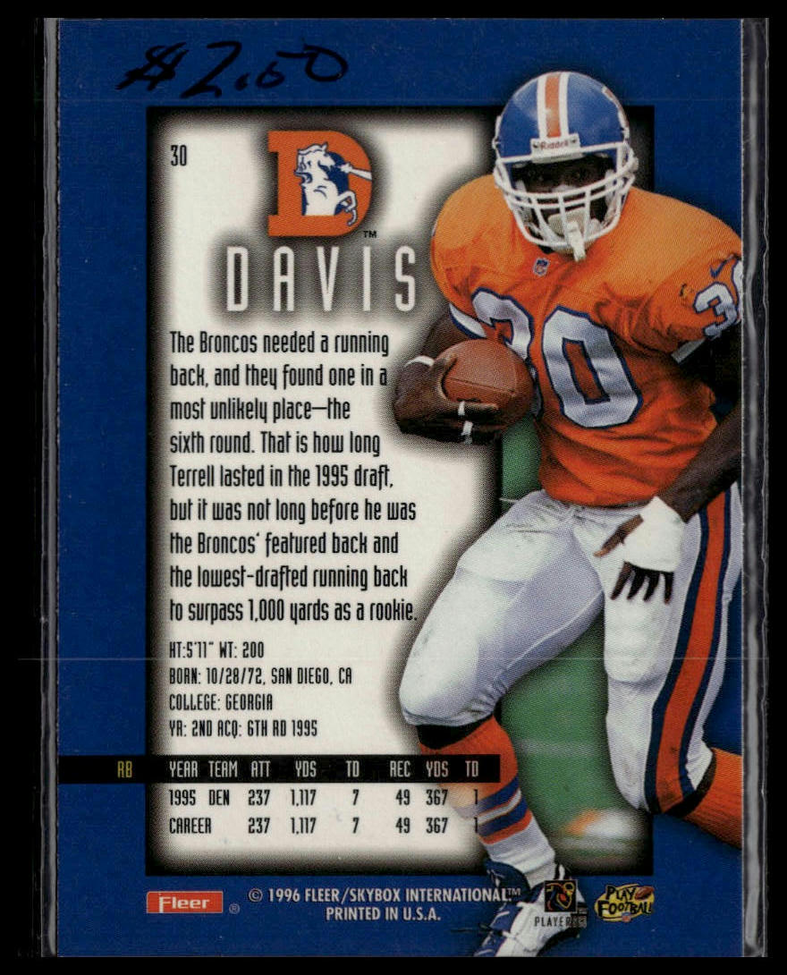 1996 Ultra Sensations #30 Terrell Davis