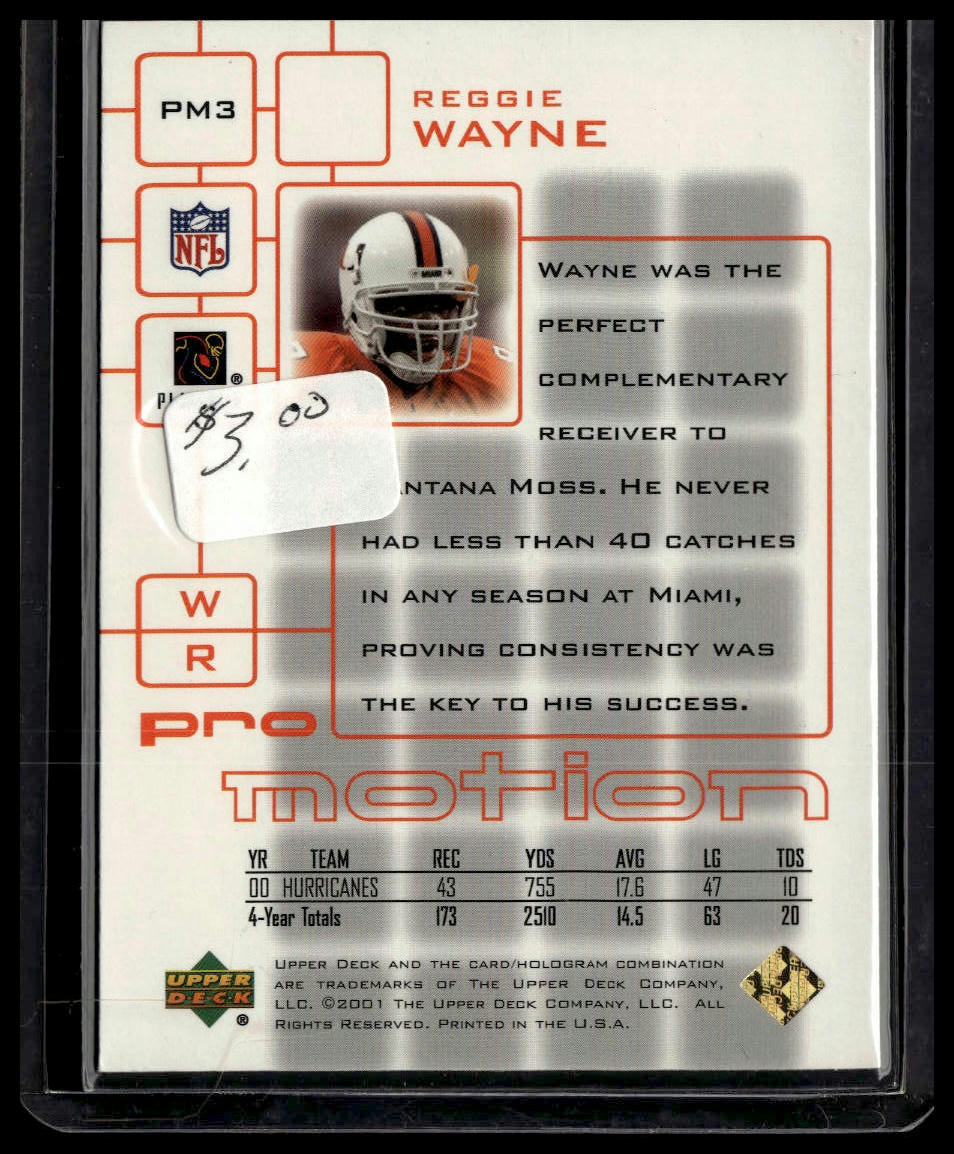 2001 Upper Deck Pros & Prospects #PM3 Reggie Wayne ProMotion