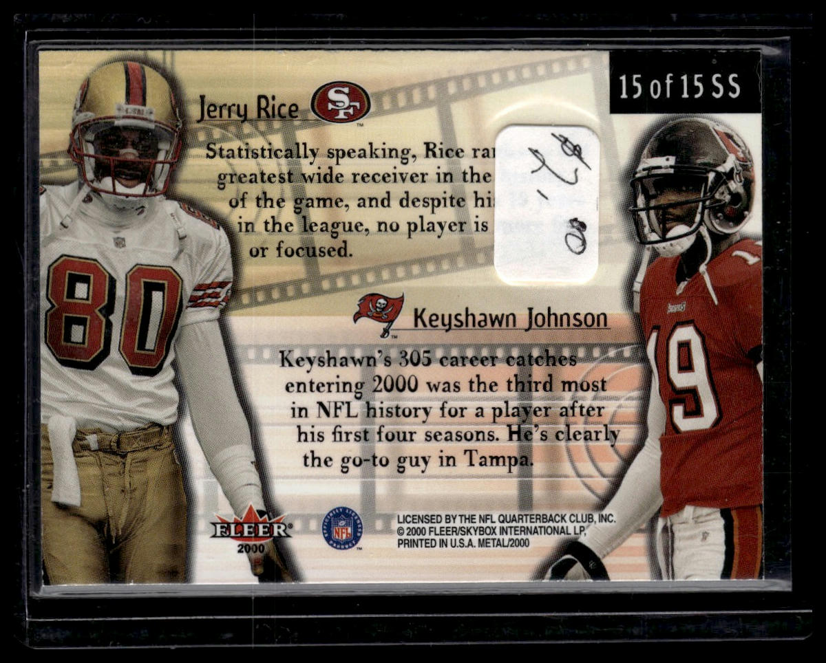 2000 Metal #15 SS Jerry Rice / Keyshawn Johnson Sunday Showdown