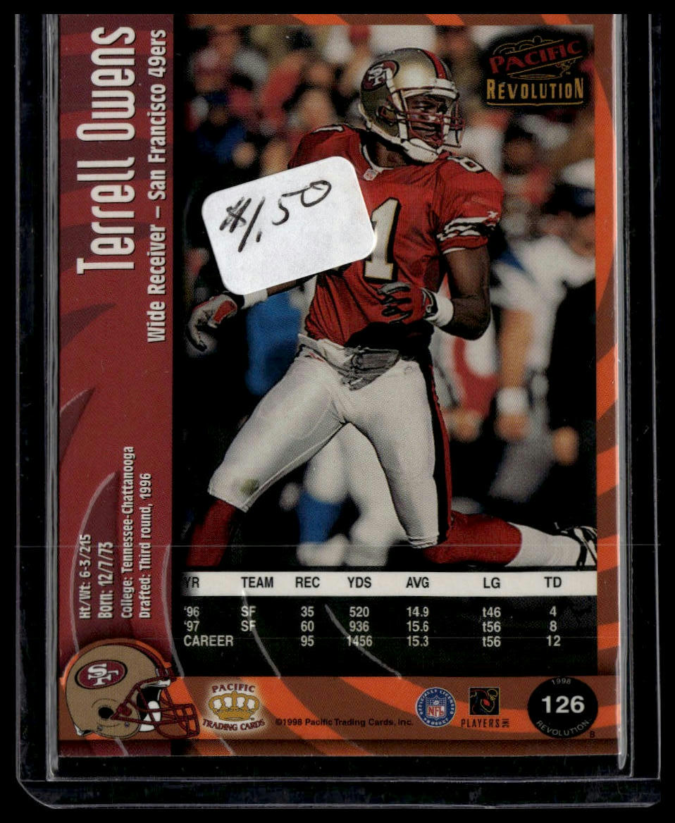 1998 Pacific Revolution #126 Terrell Owens