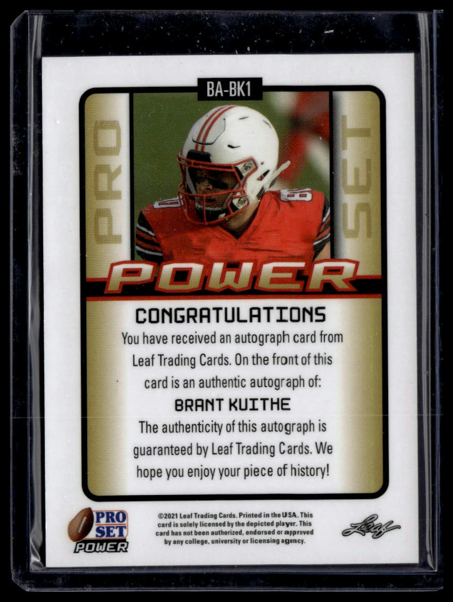 2021 Pro Set Power #BA-BK1 Brant Kuithe
