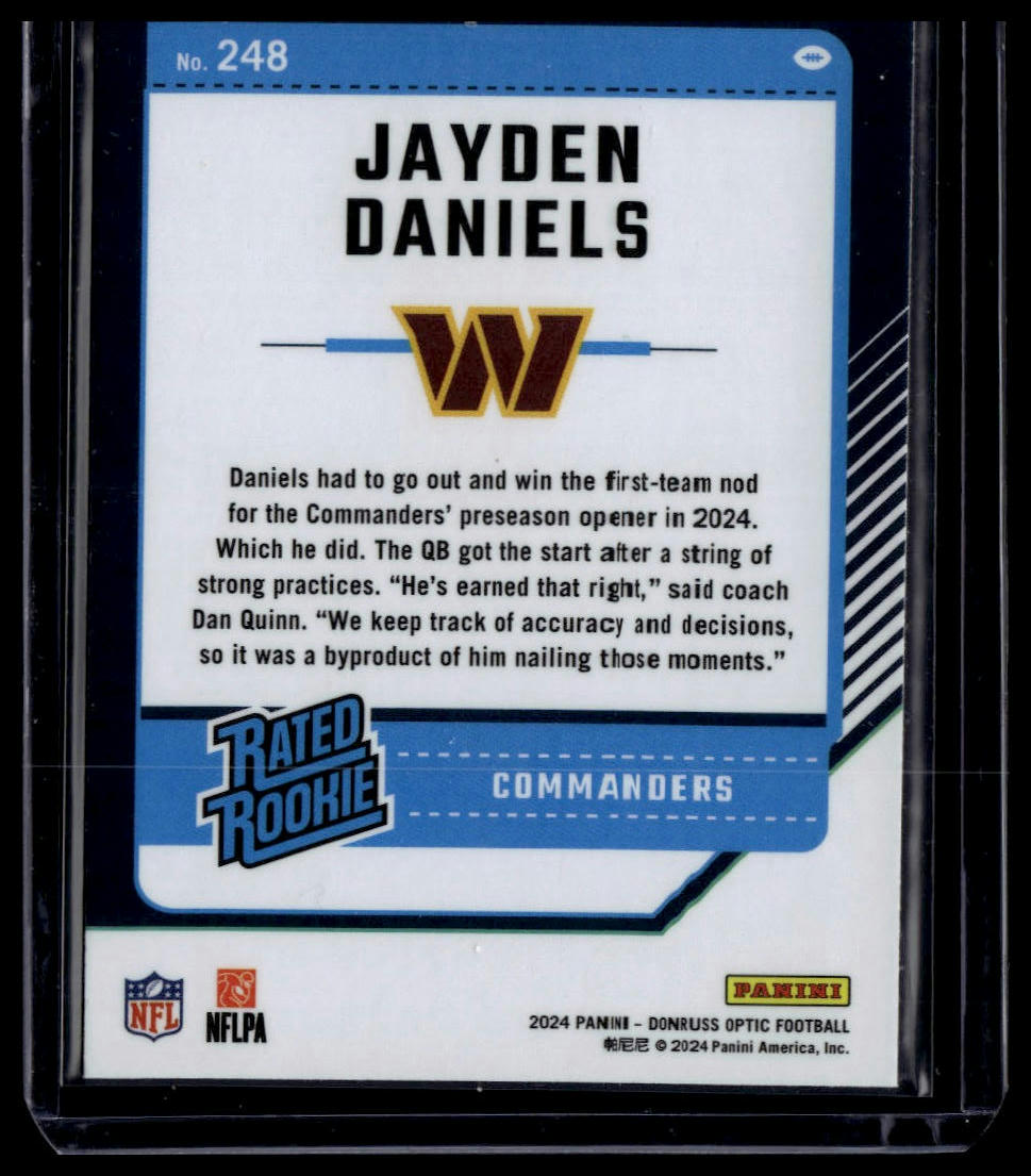2024 Donruss Optic #248 Jayden Daniels