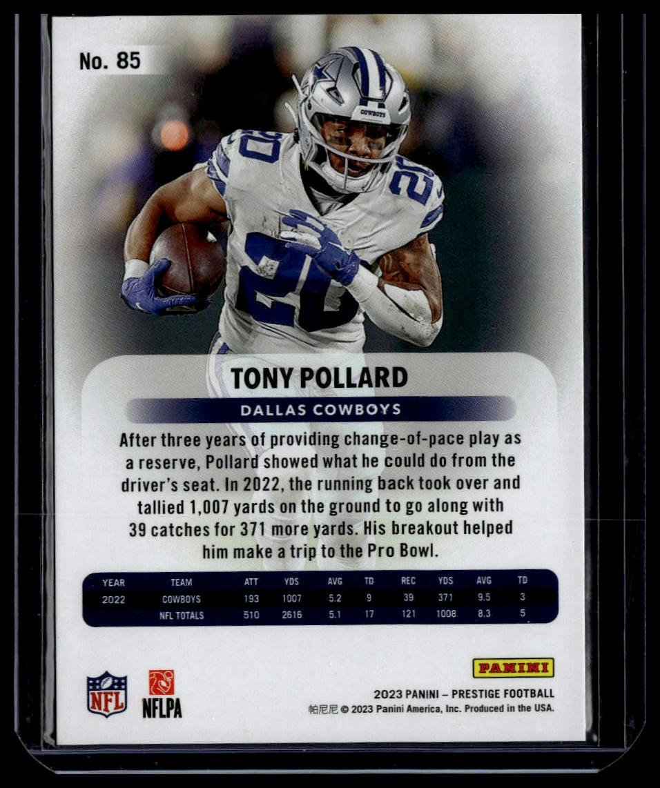 2023 Panini Prestige #85 Tony Pollard Xtra Points Orange #/50