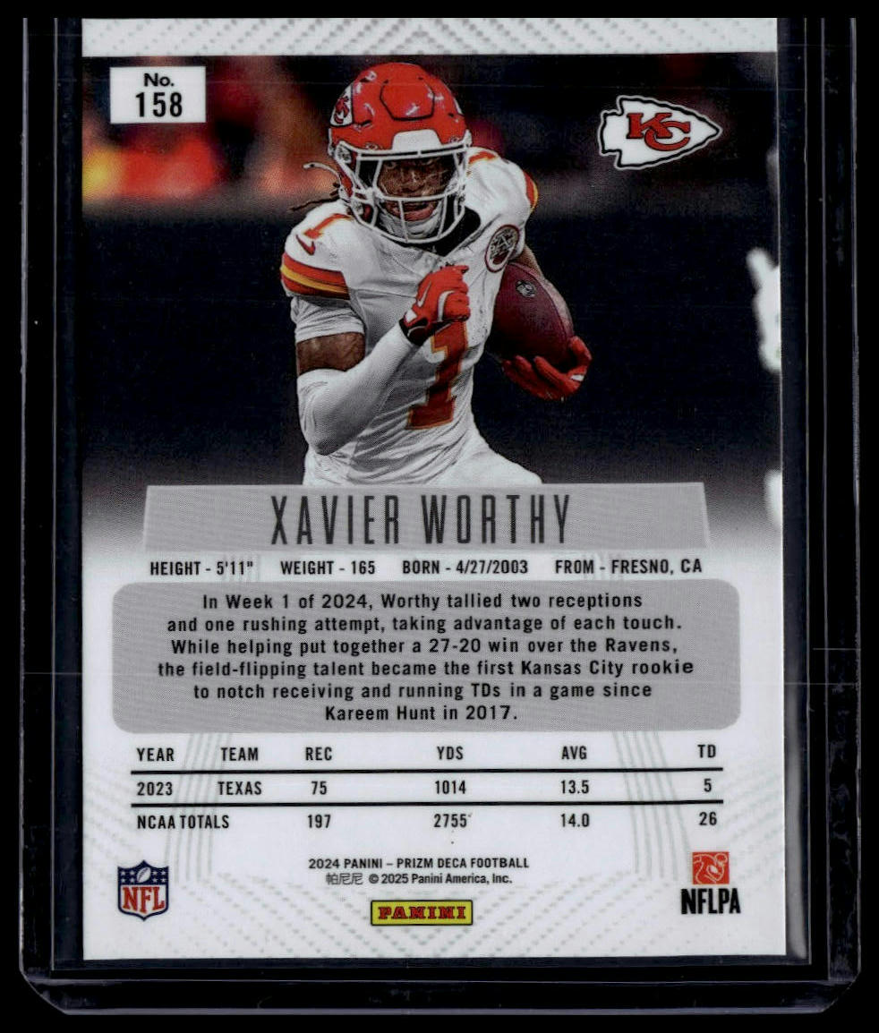 2024 Panini Prizm Deca #158 Xavier Worthy