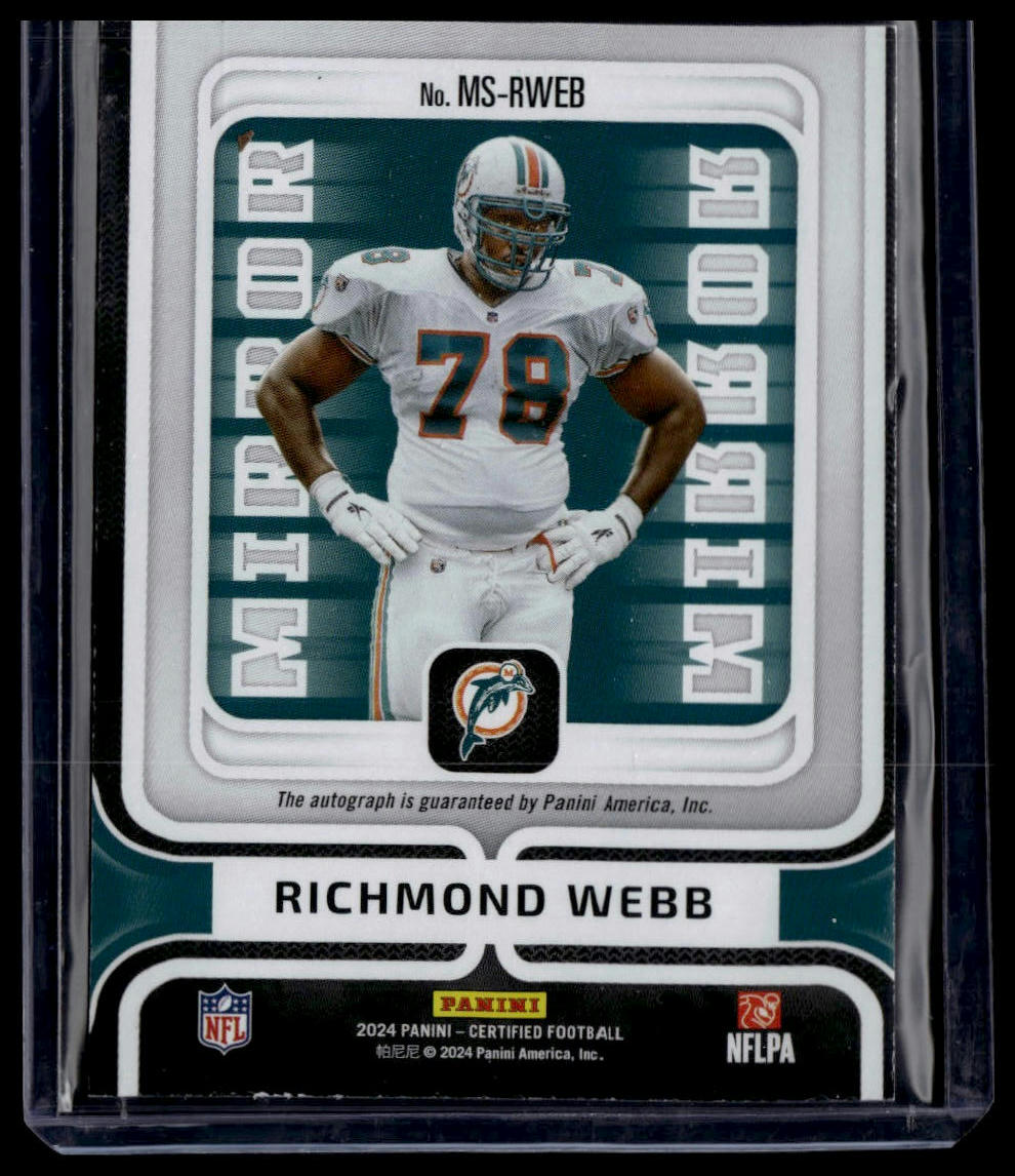 2024 Panini Certified #MS-RWEB Richmond Webb Mirror Signatures Bronze #/99