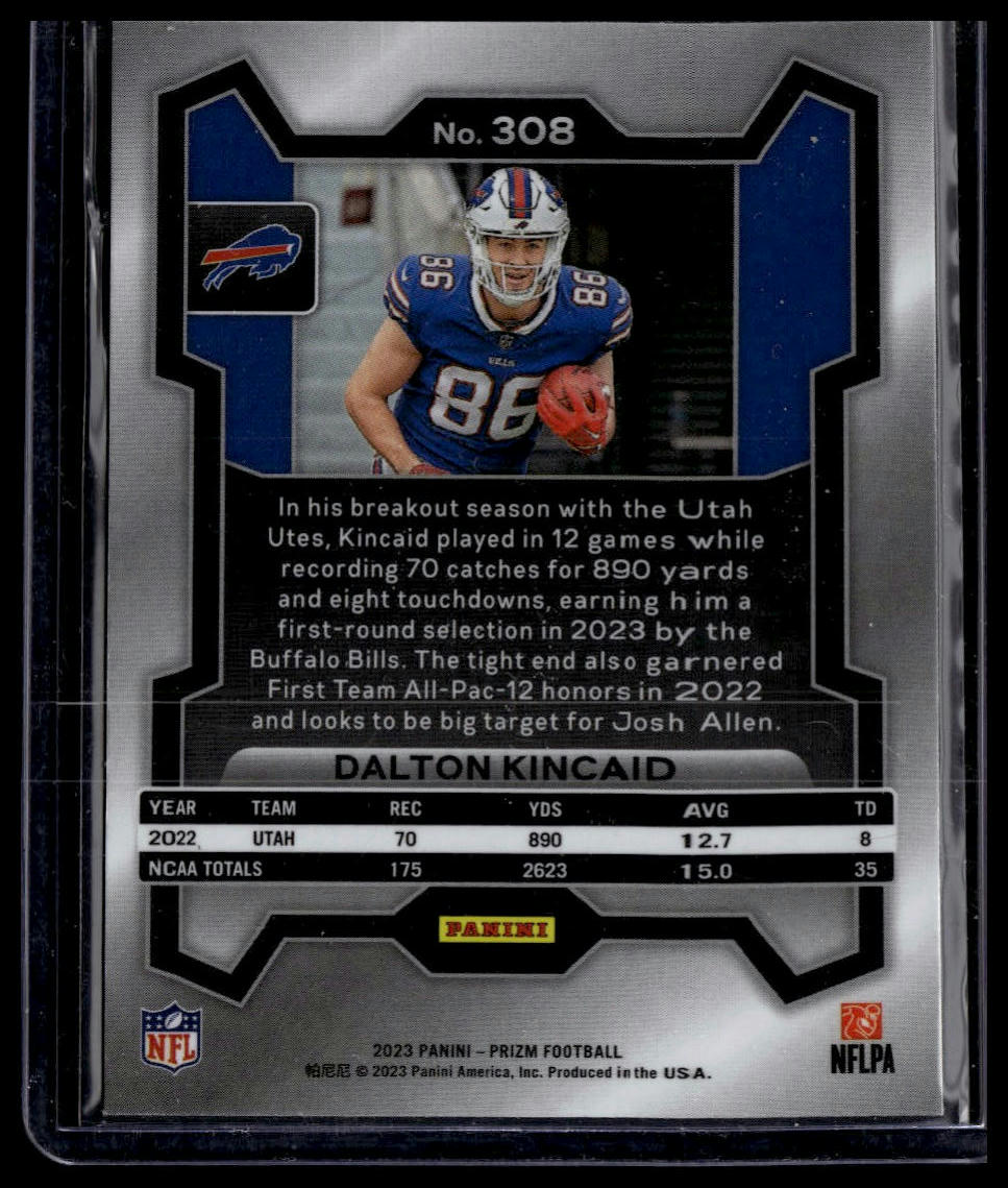 2023 Panini Prizm #308 Dalton Kincaid
