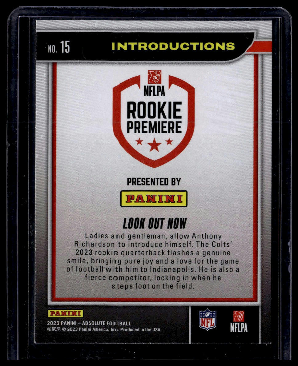 2023 Panini Absolute #15 Look Out Now Introductions