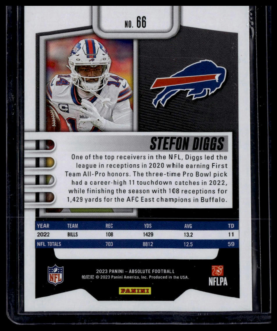 2023 Panini Absolute #66 Stefon Diggs Blue