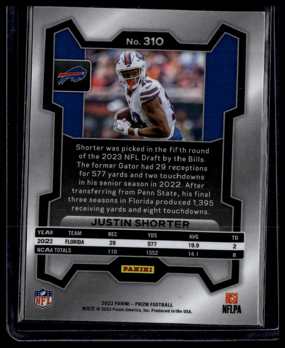 2023 Panini Prizm #310 Justin Shorter
