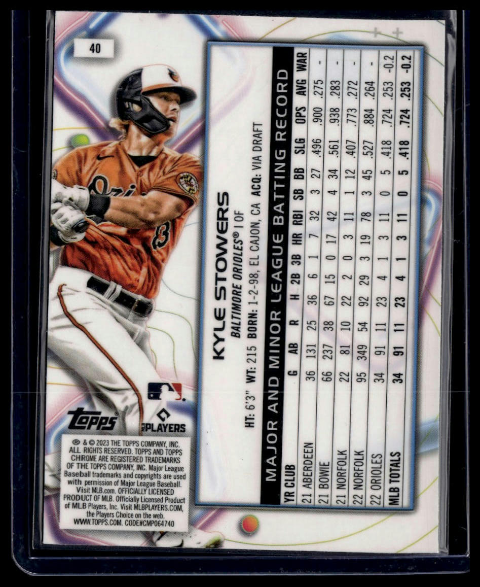 2023 Topps Chrome Cosmic #40 Kyle Stowers