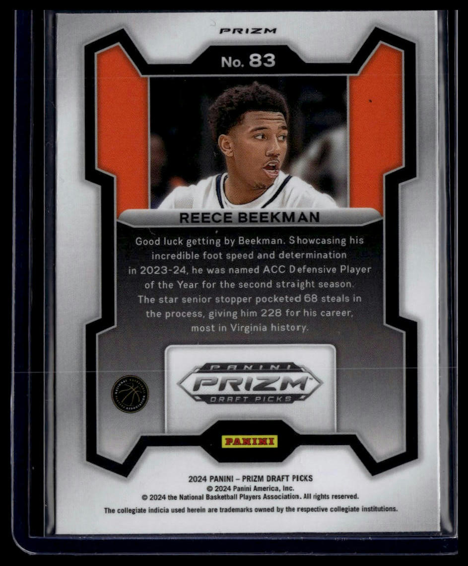2024 Panini Prizm Draft Picks #83 Reece Beekman Prizms Silver