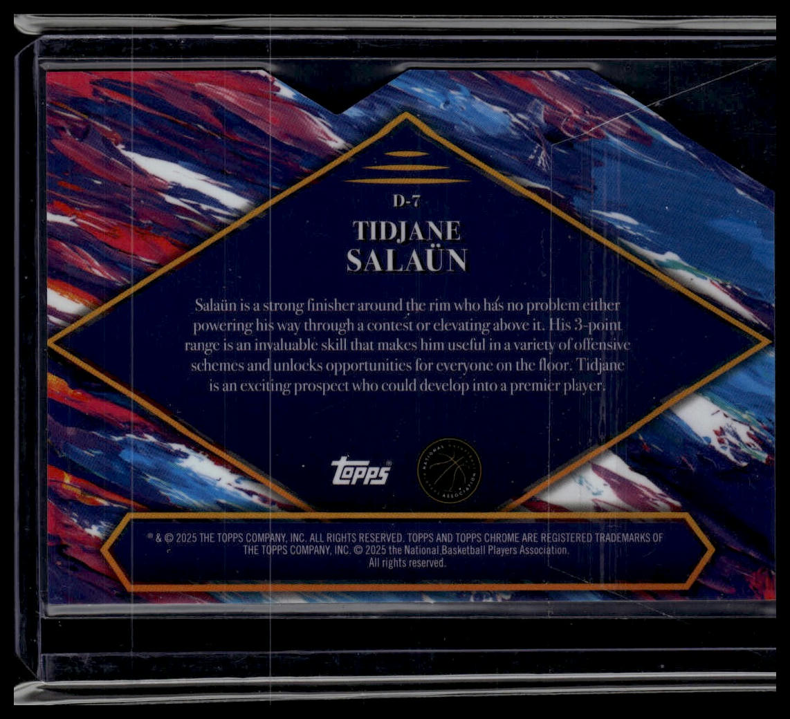 2024-25 Finest #D-7 Tidjane Salaün Debut Refractors Die Cut #/74