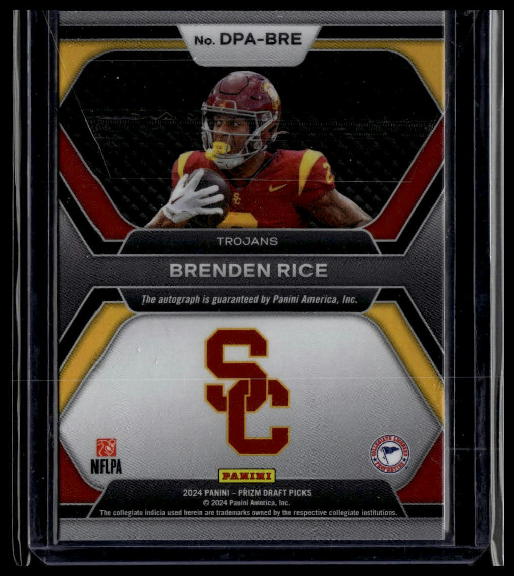 2024 Panini Prizm Draft Picks #DPA-BRE Brenden Rice Draft Picks Autographs