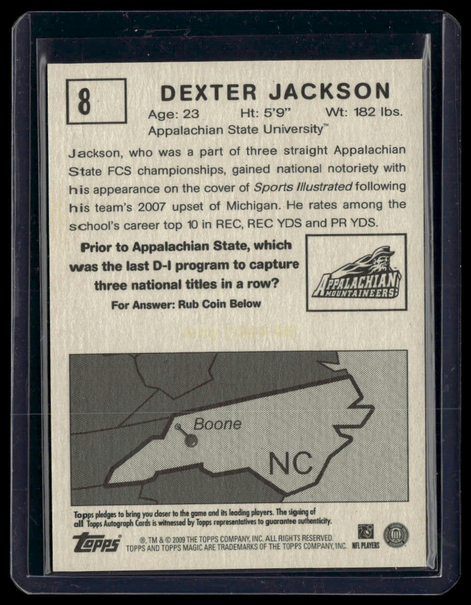 2009 Topps Magic #8 Dexter Jackson Autographs