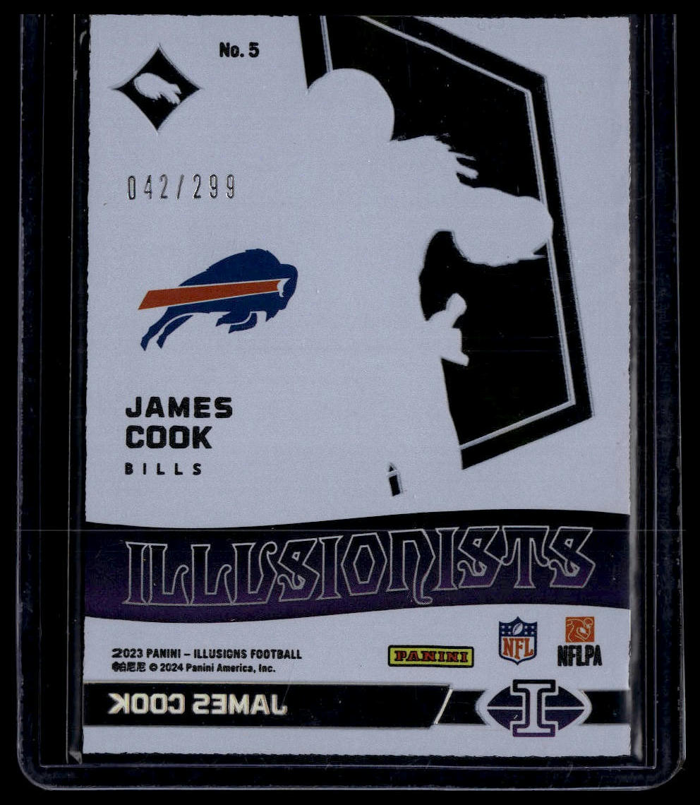2023 Panini Illusions #5 James Cook Illusionists Light Blue #/299