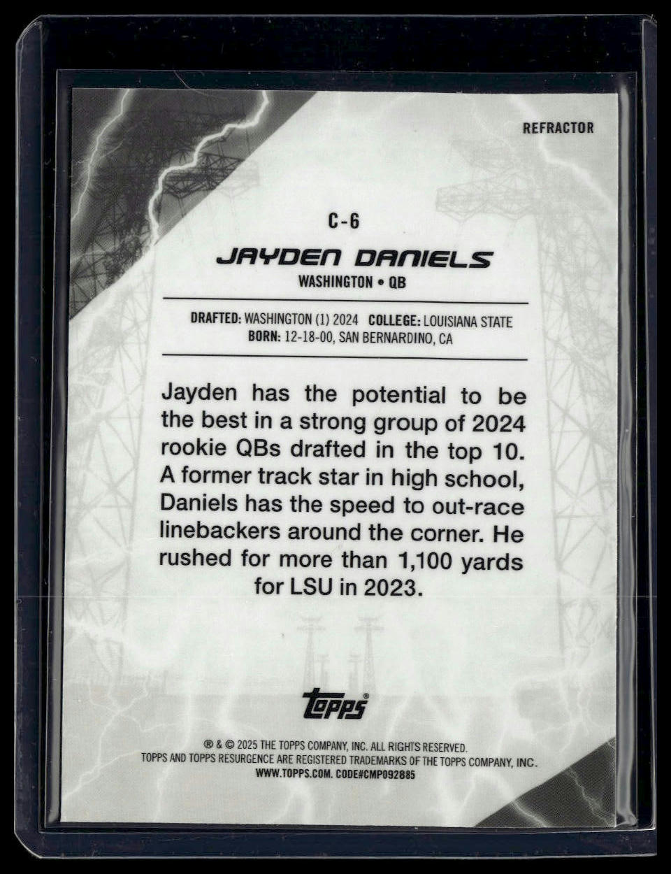 2024 Topps Resurgence #C-6 Jayden Daniels Conductors Refractor