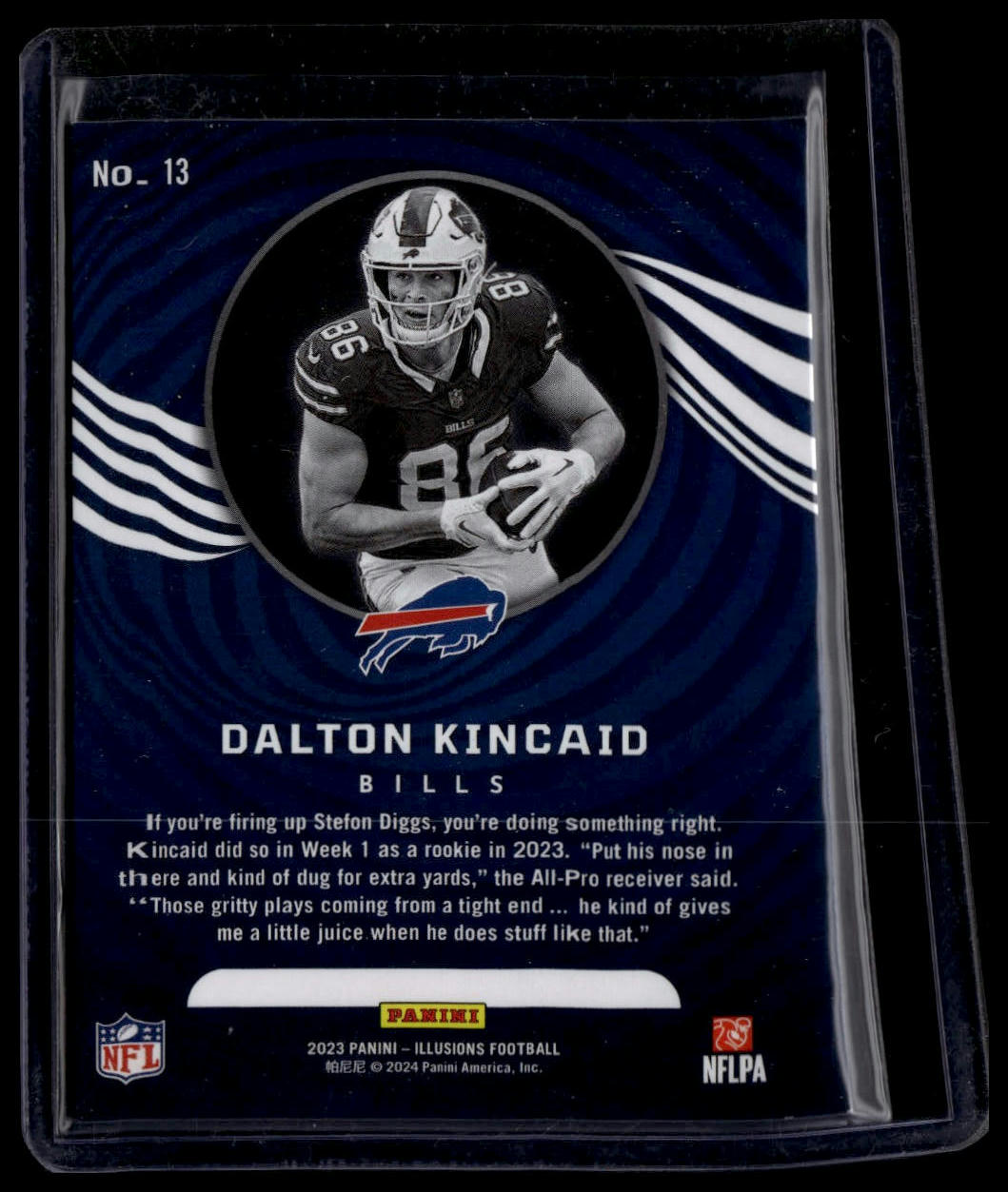 2023 Panini Illusions #13 Dalton Kincaid Red Trophy Collection #/175