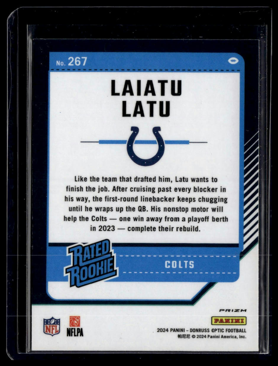 2024 Donruss Optic #267 Laiatu Latu Blue Scope