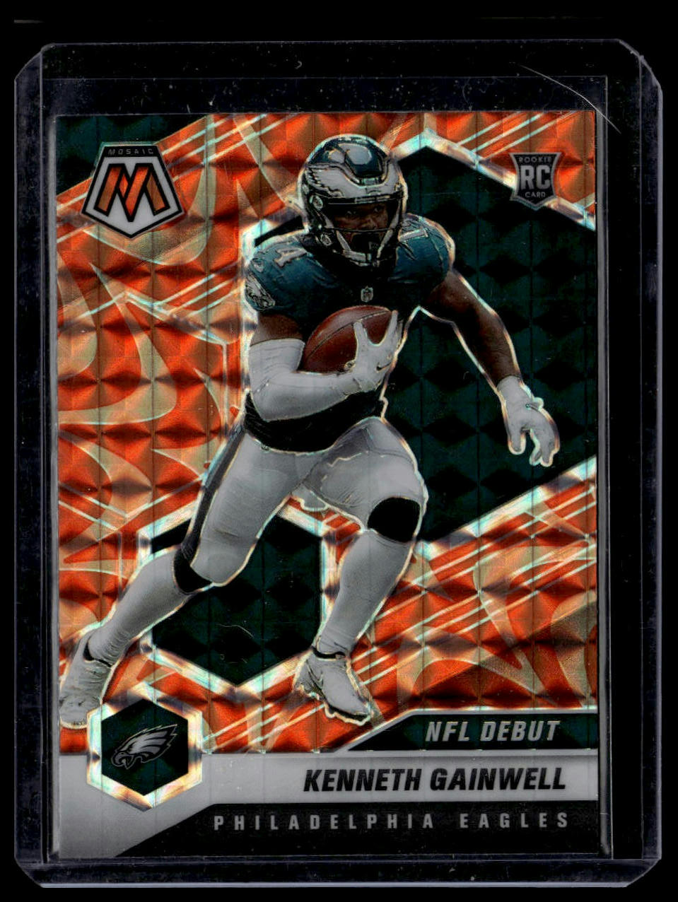 2021 Panini Mosaic #254 Kenneth Gainwell Prizm Reactive Orange