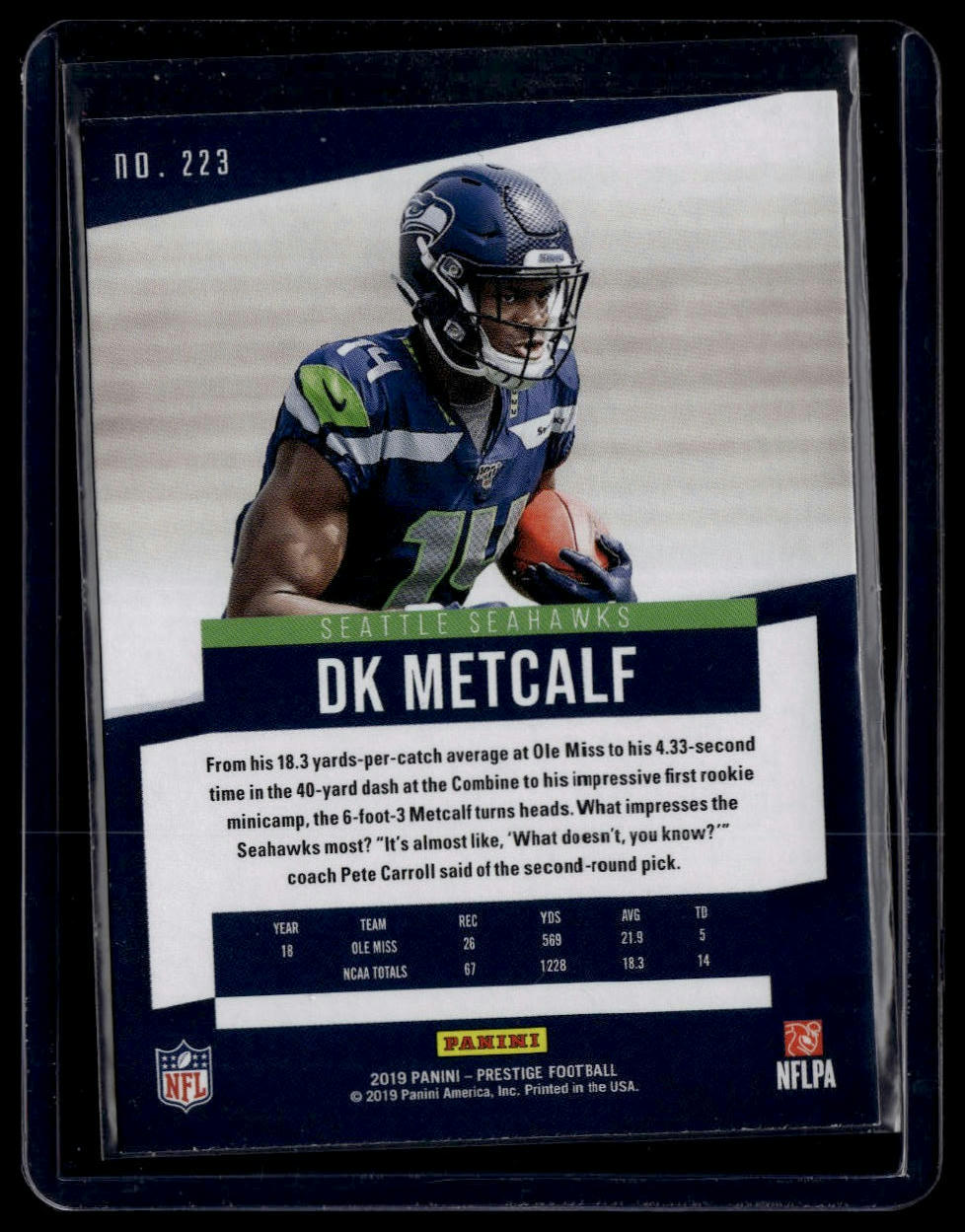 2019 Panini Prestige #223 DK Metcalf