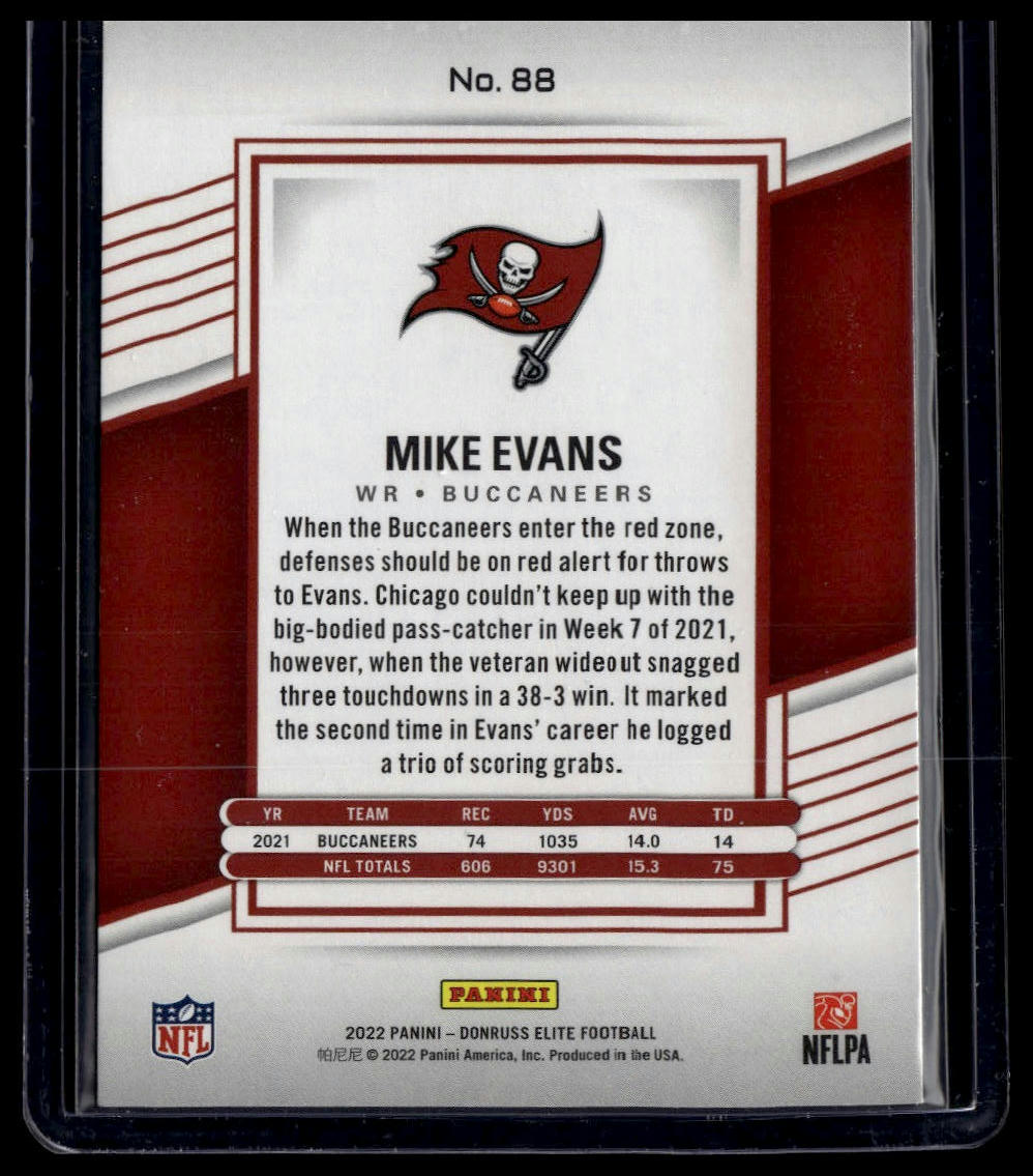 2022 Donruss Elite #88 Mike Evans Green