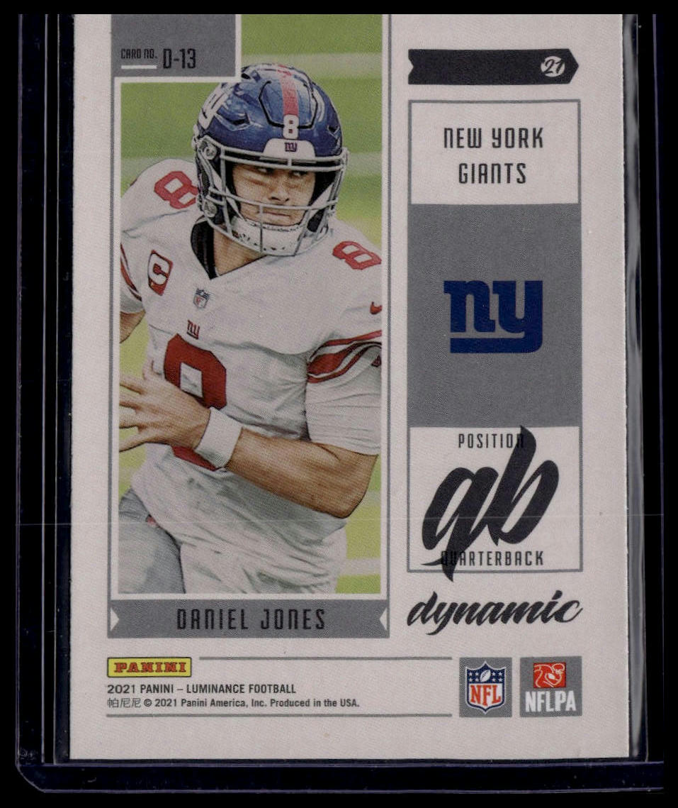 2021 Panini Luminance #D-13 Daniel Jones Dynamic