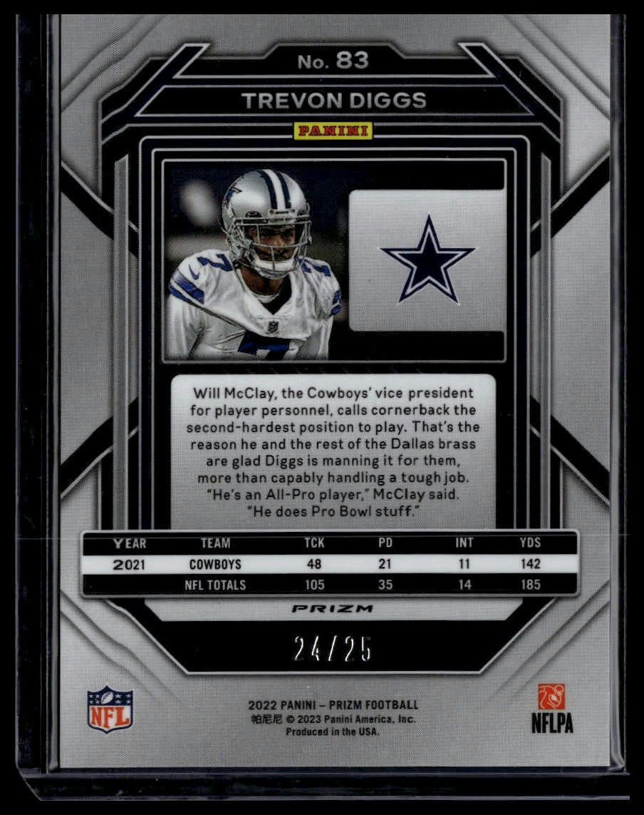 2022 Panini Prizm #83 Trevon Diggs Navy Camo #/25