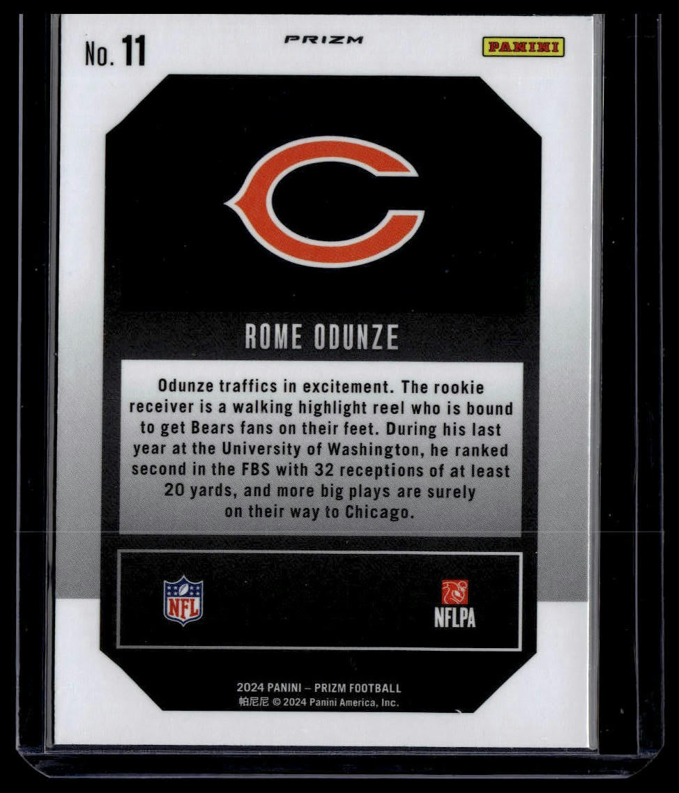 2024 Panini Prizm #11 Rome Odunze Emergent Green Wave Prizm