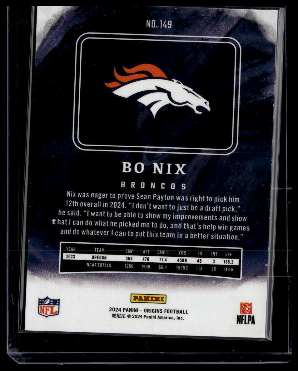 2024 Panini Origins #149 Bo Nix