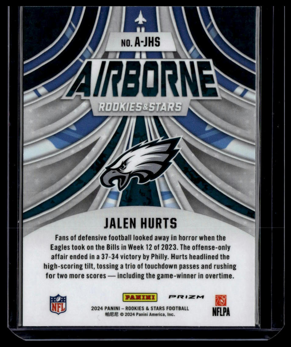 2024 Panini Rookies & Stars #A-JHS Jalen Hurts Airborne Silver
