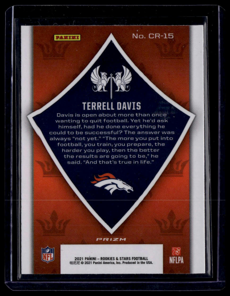 2021 Panini Rookies & Stars #CR-15 Terrell Davis Crusade Silver