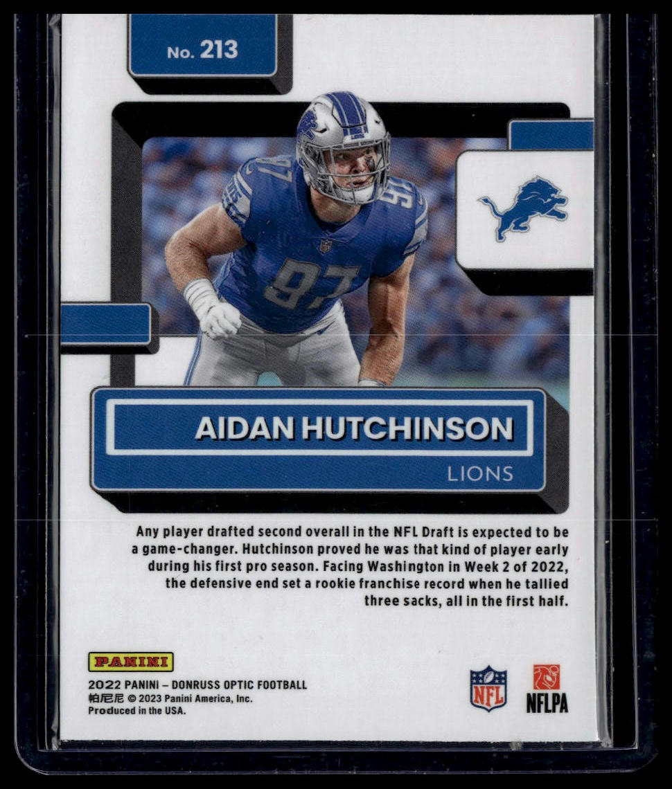 2022 Donruss Optic #213 Aidan Hutchinson