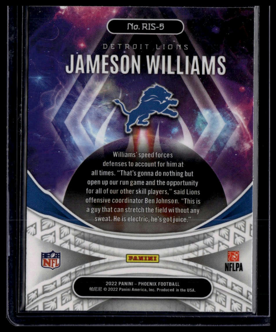 2022 Panini Phoenix #RIS-5 Jameson Williams Rookie Rising