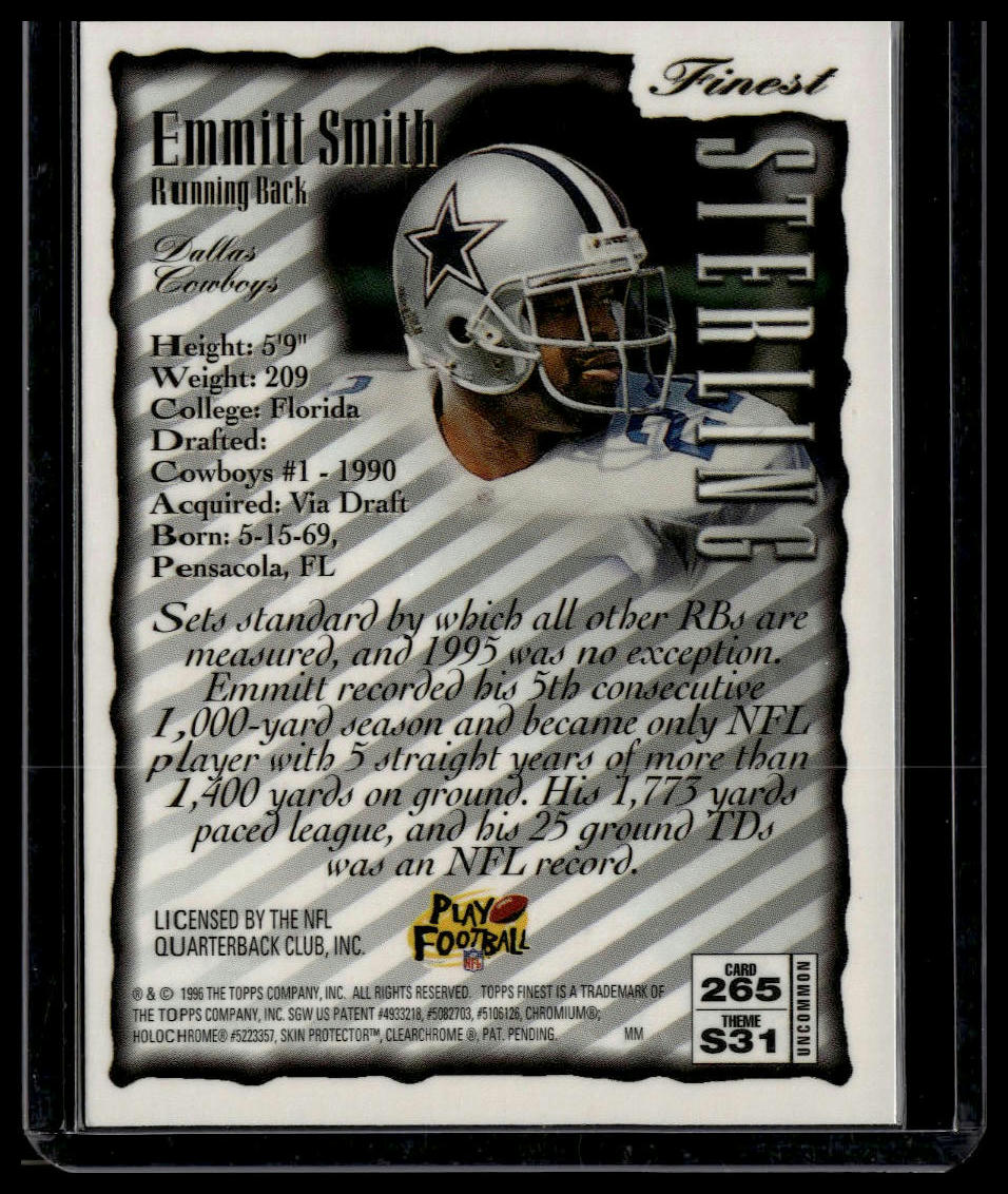 1996 Finest #265 Emmitt Smith