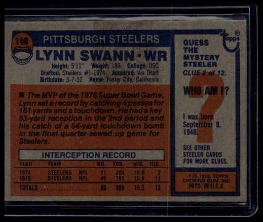 1976 Topps #140 Lynn Swann