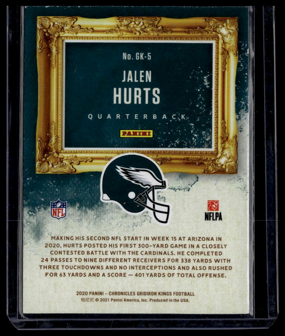 2020 Panini Chronicles #GK-5 Jalen Hurts Gridiron Kings