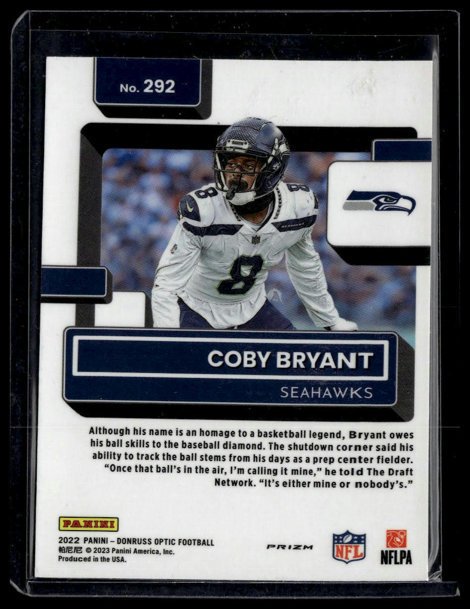 2022 Donruss Optic #292 Coby Bryant Holo