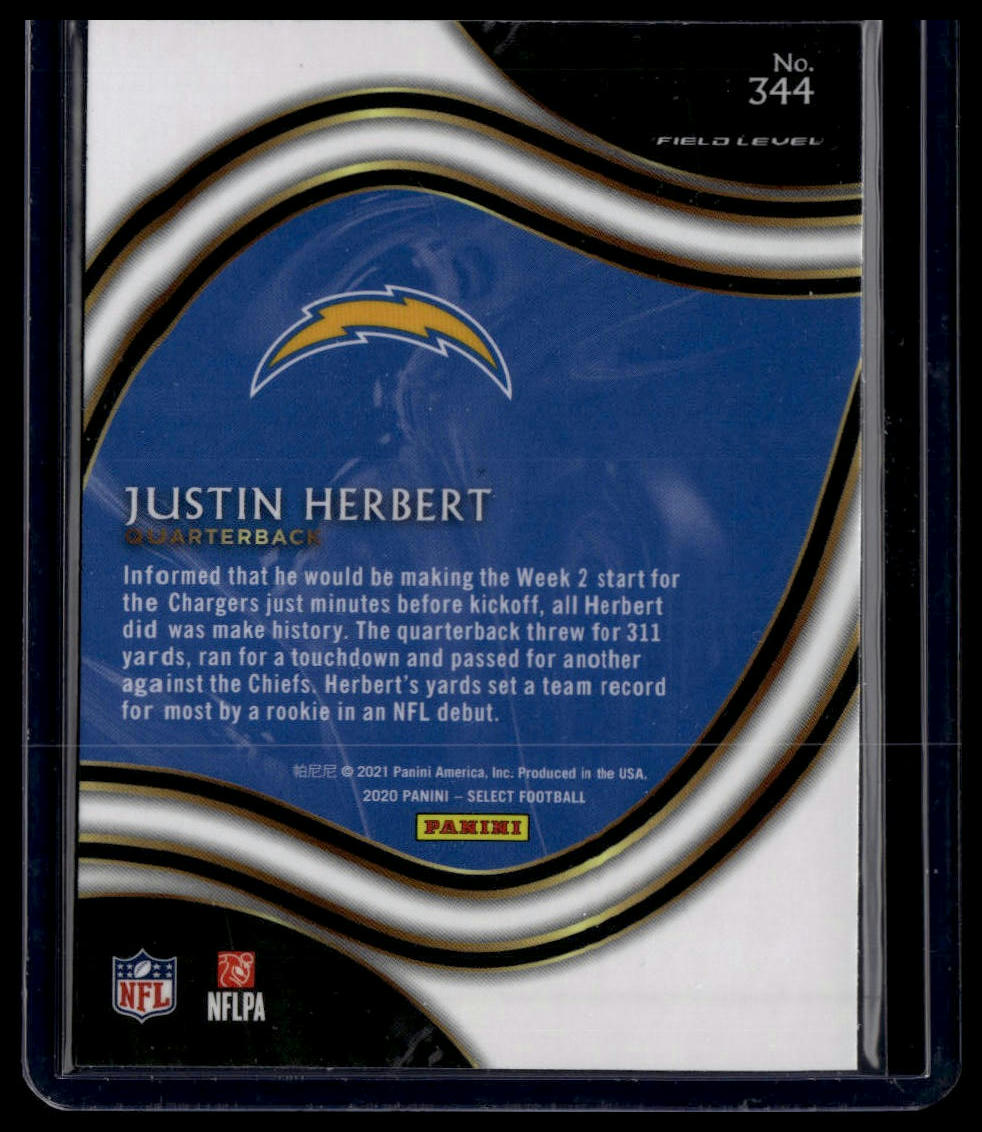 2020 Panini Select #344 Justin Herbert