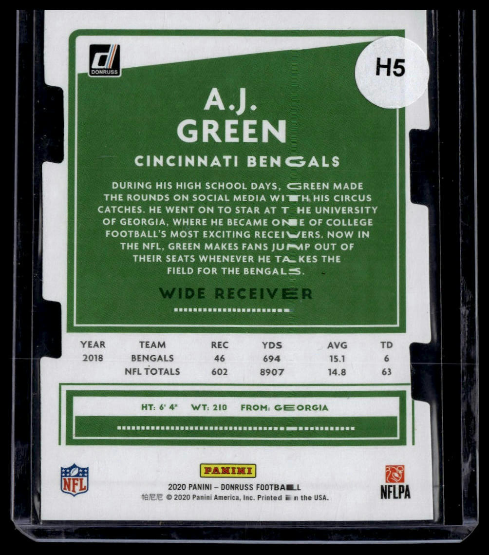 2020 Donruss #69 A.J. Green Press Proof Die Cut Silver #/75