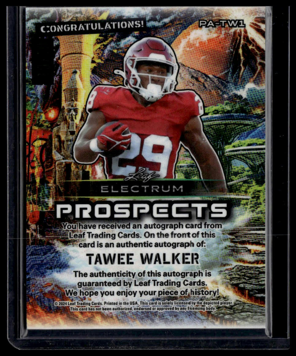 2024 Leaf Electrum #PA-TW1 Tawee Walker Prospects Auto Sparkle Bronze #/10