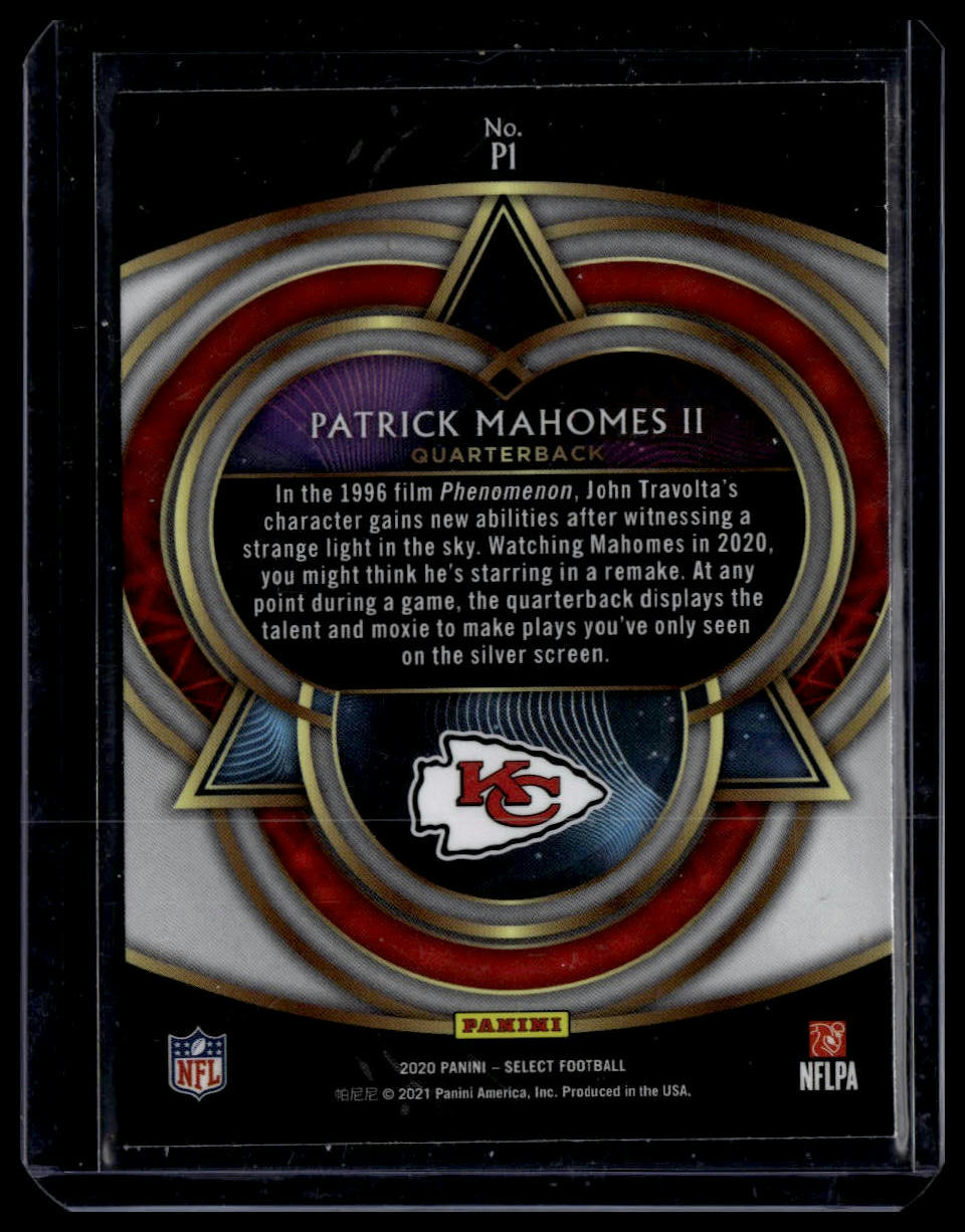 2020 Panini Select #P1 Patrick Mahomes II Phenomenon