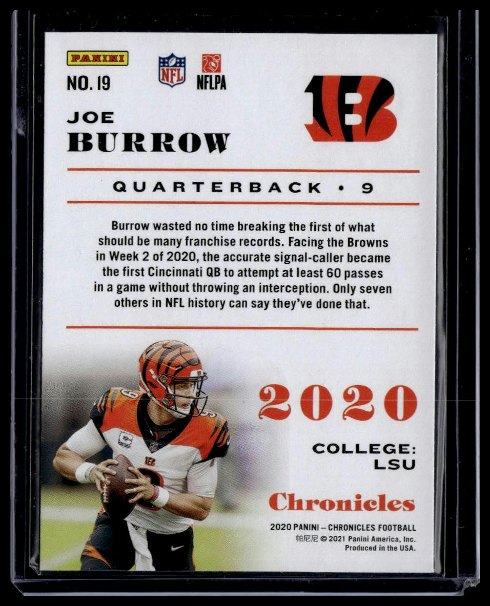 2020 Panini Chronicles #19 Joe Burrow
