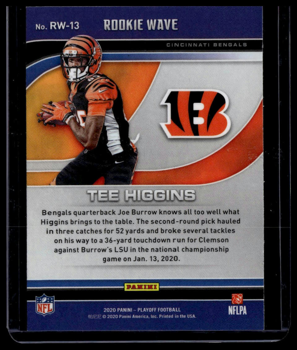 2020 Panini Playoff #RW-13 Tee Higgins Rookie Wave