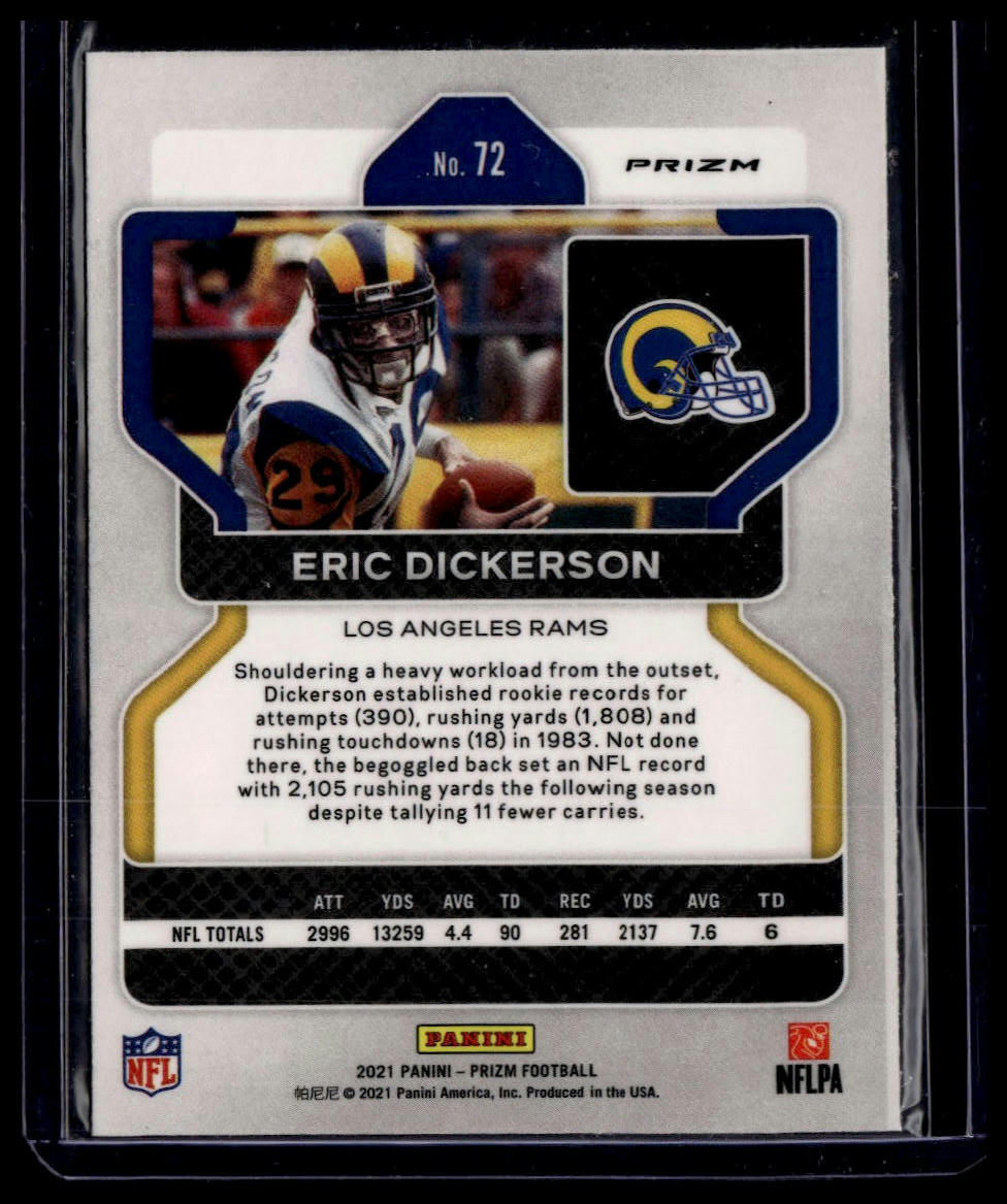2021 Panini Prizm #72 Eric Dickerson Red Ice
