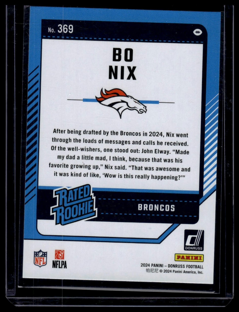 2024 Donruss #369 Bo Nix