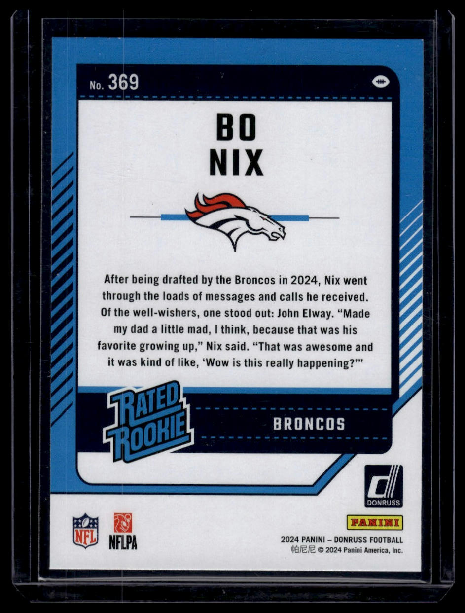 2024 Donruss #369 Bo Nix